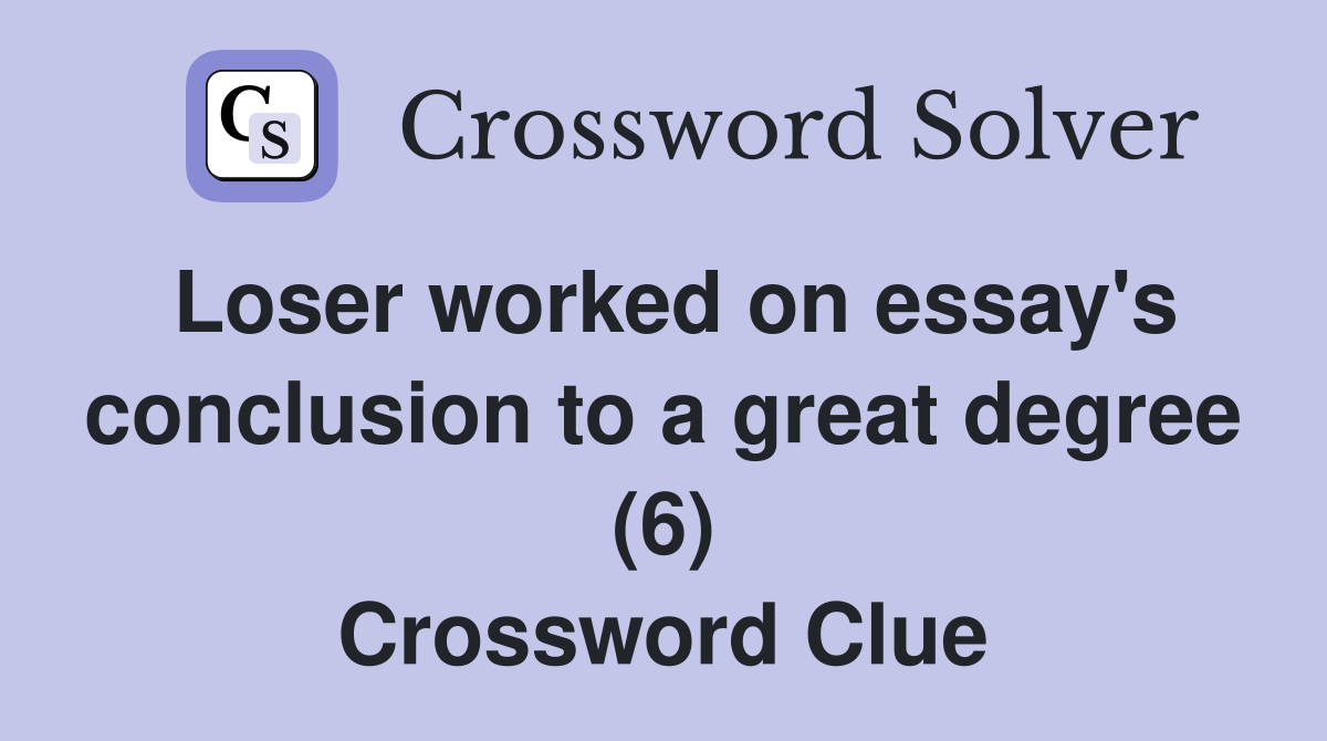 essay subject crossword clue 6 letters